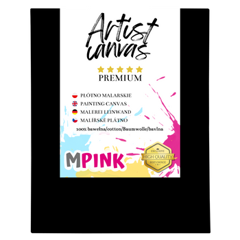 Keilrahmen Leinwand zum Bemalen 80X90 cm Schwarz Leinwand aus Baumwolle für Acryl Aquarell Ölfarbe