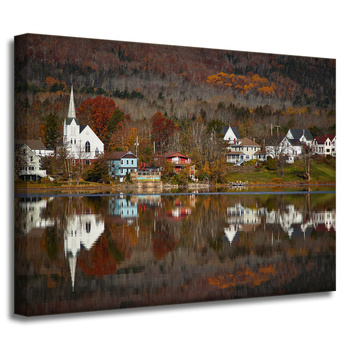 Leinwandgemälde Architekturstadt 40x30 cm