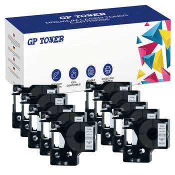 10x DYMO D1 40913 Klebeband 7m 9mm Weiß GP-DY40913 x10