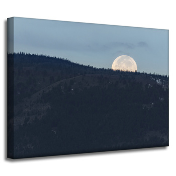 Leinwandgemälde Natur Aufgehender Mond 40x30 cm