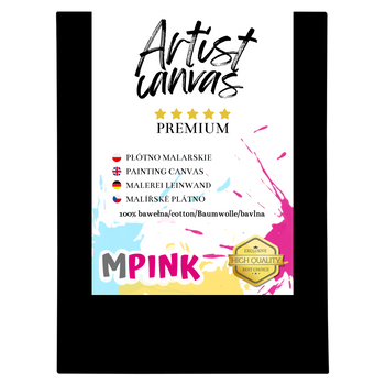 Keilrahmen Leinwand zum Bemalen 70X110 cm Schwarz Leinwand aus Baumwolle für Acryl Aquarell Ölfarbe