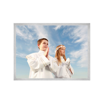 Dein Foto als Poster + Silberrahmen 50x40 cm