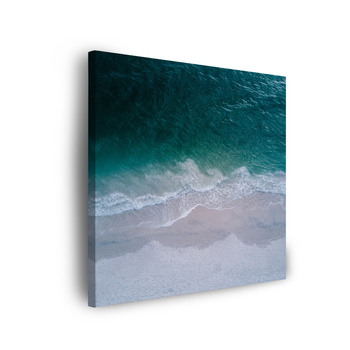 Leinwandgemälde Natur Meer Ozean Wellen Strand 90x90