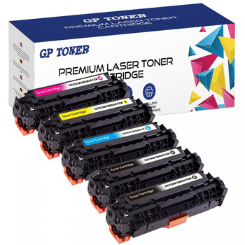 5x TONER FÜR HP CC530 CE410 CF380 CC531 CE411 CF381 CC532 CE412 CF382 CC533 CE413 CF383 CP2020 CP2025 CM2320 - GP-H535/415/385CMYKK SET