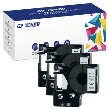 3x DYMO D1 40913 Klebeband 7m 9mm Weiß GP-DY40913 x3