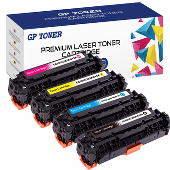 4x TONER FÜR HP CC530 CE410 CF380 CC531 CE411 CF381 CC532 CE412 CF382 CC533 CE413 CF383 CP2020 CP2025 CM2320 - GP-H534/414/384CMYK SET