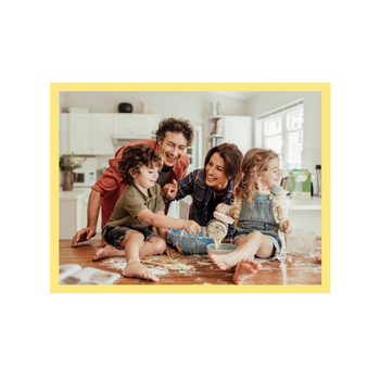 Dein Foto als Poster + gelber Rahmen 30x24 cm