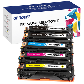 Set mit 5x Tonerkartuschen als Ersatz für HP Color LaserJet CP1215 CP1515N CP1518NI CM1312 CP1525N CM1415FN CM1410 M251N M276N- GP-H545/325/215CMYKK