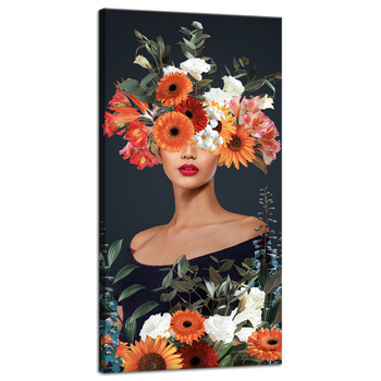 Leinwandgemälde Menschen Blumen Moderne Kunst 40x80 cm