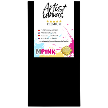 Keilrahmen Leinwand zum Bemalen 40X90 cm Schwarz Leinwand aus Baumwolle für Acryl Aquarell Ölfarbe