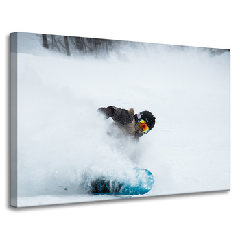 Leinwandgemälde Snowboard Schnee Winter 90x60