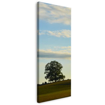 Leinwandgemälde Naturbaum in einem Feld 40x120 cm