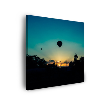 Leinwandgemälde Natur-Twilight-Ballon 40x40 cm