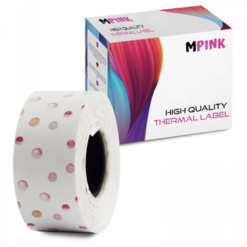 Thermoetikettenpapierband MP-RL-15*4M-PD Pink Dots