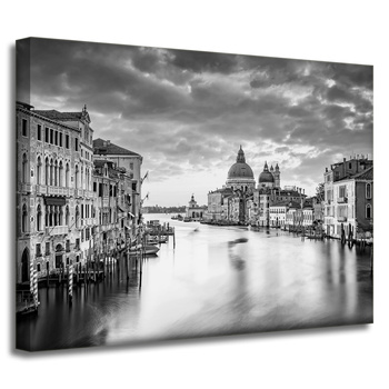 Leinwandgemälde Architektur Venedig schwarz-weiß 40X30 cm