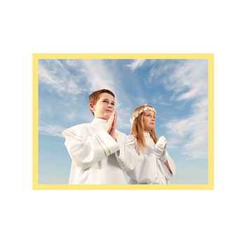 Dein Foto als Poster + gelber Rahmen 50x40 cm