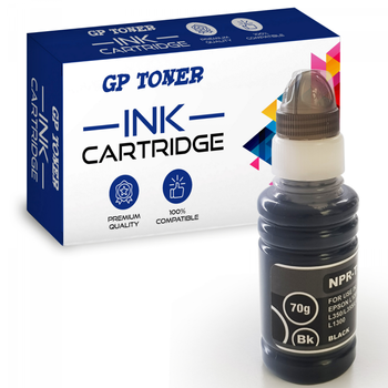 Ersatztinte für Epson C13T66411A EcoTank ET-2500 ET-2550 ET-2650 L100 L200 L300 L455 – GP-E6641BK