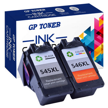2x Tinte für Canon PG-545XL CL-546XL Pixma iP2850 MG2450 MG2550 MG2950 - Ersatz GP-C545XL+C546XL Set