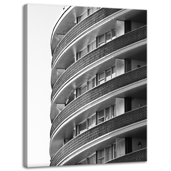Leinwandgemälde Architektur Gebäude Balkone 30x40 cm