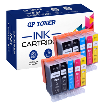 10X Tinten für Canon C520XL CMYK x2 GP Pixma IP3600 4600 MP540 550 MX860