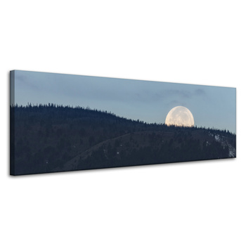 Leinwandgemälde Natur Aufgehender Mond 120x40 cm