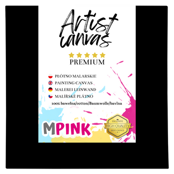 Keilrahmen Leinwand zum Bemalen 90x90 cm Schwarz Leinwand aus Baumwolle für Acryl Aquarell Ölfarbe