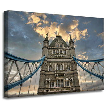 Leinwandgemälde Architektur England Brücke 40x30 cm