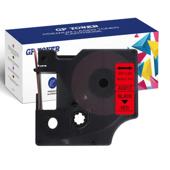 DYMO D1 Klebeband 9 mm 7 m rot schwarz GP-DY40917