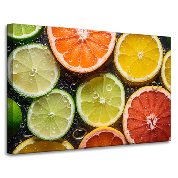 Leinwanddruck Citrus Freshness Lime Grapefruit Lemon 90x60