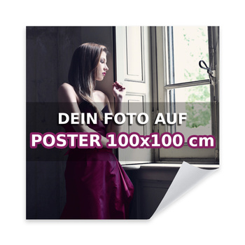 Ihr Foto auf einem Plakatgestalter 100x100 cm