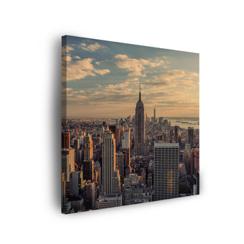 Leinwandgemälde Architektur Sonnenuntergang Manhattan 40x40 cm