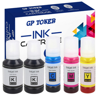 Set mit 5 Ersatztinten für Epson Ecotank 2710 1810 2720 GP-E102/104CMYKK