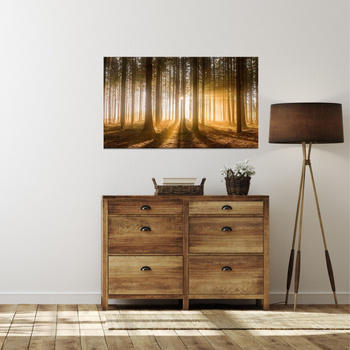 Leinwandgemälde Sonne im Wald Baumlicht 120x70 cm