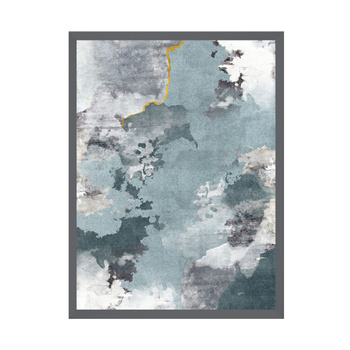 Poster Abstraktion_2 21X29,7 cm + Rahmen aus grauem Stein