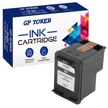 Ersatztinte für HP 703XL DeskJet K109a K209a K510 D730 F735 – GP-H703BK Schwarz