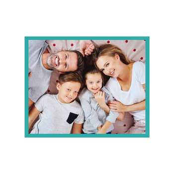 Ihr Foto als Poster + türkisfarbener Meeresrahmen 29,7x21