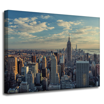 Leinwandgemälde Architektur Sonnenuntergang Manhattan 40X30 cm