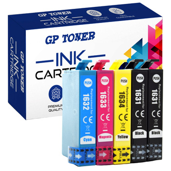 Set mit 5 Kompatibel Druckerpatronen für Epson WorkForce 2110 2630 2760 GP-E1636CMYKK