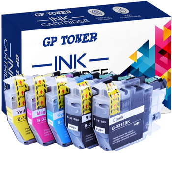 Ersatz 5x Tinte für Brother LC3213 DCP-J572dw DCP-J772dw MFC-J491dw Set