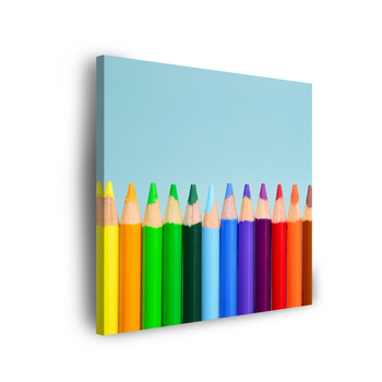 Leinwandgemälde Abstrakte Regenbogenstifte 40x40
