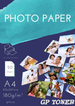 Glänzendes Fotopapier A4 180g 50 Stück PAP-A4-FOTO180