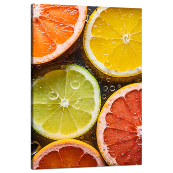 Leinwanddruck Citrus Freshness Lime Grapefruit Lemon 80x120