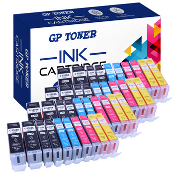 Set mit 40 Kompatibel Druckerpatronen für Canon Pixma iP7250 iX6850 MG5650 GP-C550XL CMYK x8