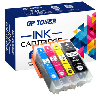 Set mit 4 Kompatibel Druckerpatronen für Epson Expression Premium XP 605 700 810 26XL GP-E2635XL CMYK