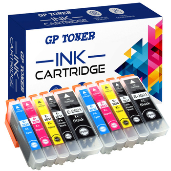 Set mit 10 Kompatibel Druckerpatronen für Epson Expression Premium XP 605 700 810 26XL GP-E2636XL CMYK x2