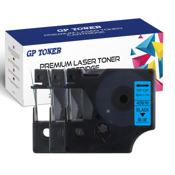 3X Klebeband DYMO D1 9 mm 7 m blau-schwarz GP-DY40916 x3