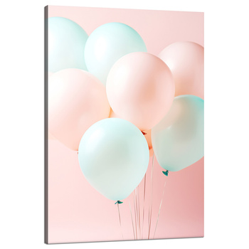Leinwandgemälde rosa blaue Luftballons 80x120