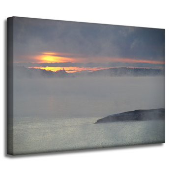 Leinwandgemälde Natur untergehende Sonne 40x30 cm