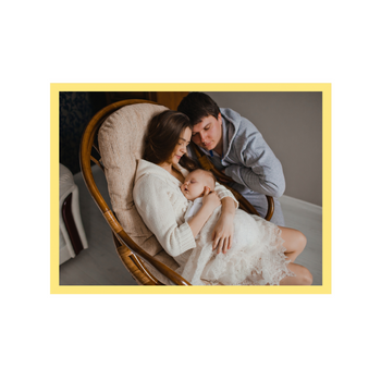 Ihr Foto als Poster + gelber Rahmen 40x30 cm