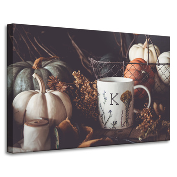 Leinwandgemälde Retro Vintage Kürbisse Herbst 90x60